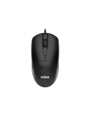 MOUSE NILOX OPTICO 1200DPI USB BLACK