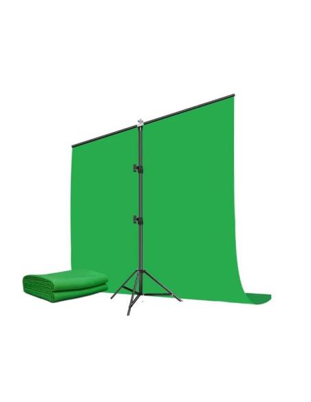 PANTALLA MURAL GREEN CHROMA 200X200 + SOPORTE