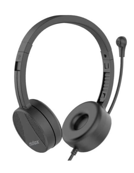 AURICULAR + MIC NILOX NXAUSB01 USB DIADEMA BLACK
