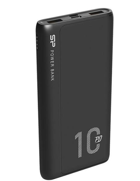 BATERIA EXTERNA UNIVERSAL SILICON POWER 10.000MAH 18W 2XUSB + USB-C + MICRO USB BLACK