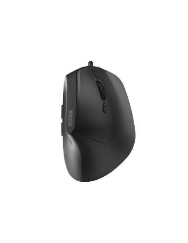 MOUSE NILOX ERGONOMICO VERTICAL USB 3600DPI BLACK