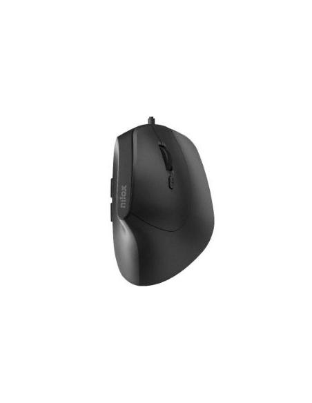 MOUSE NILOX ERGONOMICO VERTICAL USB 3600DPI BLACK