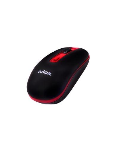 MOUSE NILOX WIRELESS 1000DPI 4 BOTONES BLACK / RED