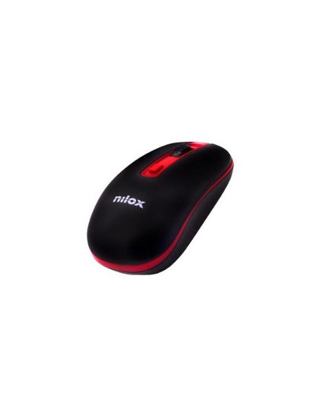MOUSE NILOX WIRELESS 1000DPI 4 BOTONES BLACK / RED