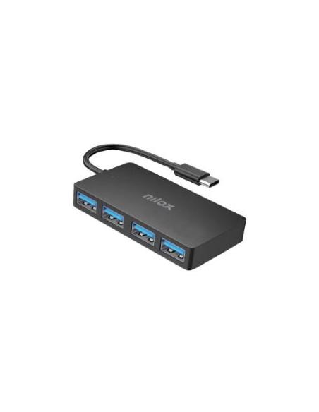 HUB NILOX 4 PUERTOS USB-C 3.2 BLACK