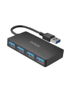 HUB NILOX 4 PUERTOS USB 3.2 BLACK