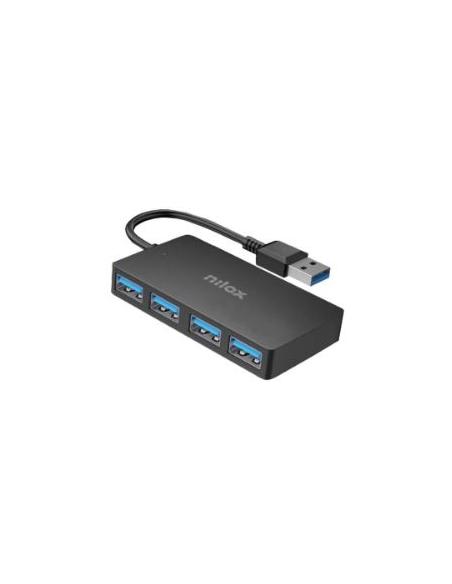 HUB NILOX 4 PUERTOS USB 3.2 BLACK