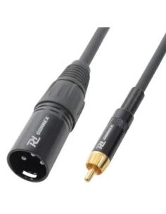 CABLE POWER DYNAMICS AUDIO XLR 3 PIN MACHO / RCA MACHO 3M