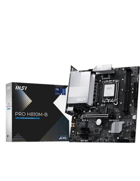PLACA BASE MSI INTEL H810M-B WIFI SOCKET 1851 MATX GRAFICA DDR5 SATA6 M.2 GLAN USB 3.2 USB-C