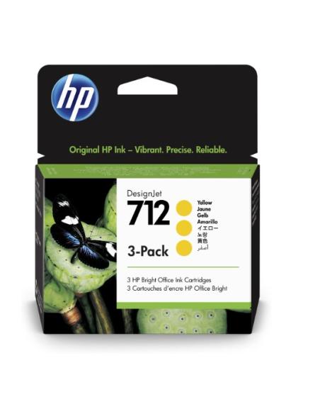CARTUCHO HP 712 YELLOW DESIGNJET T230 T250 T630 T650 3 PACK