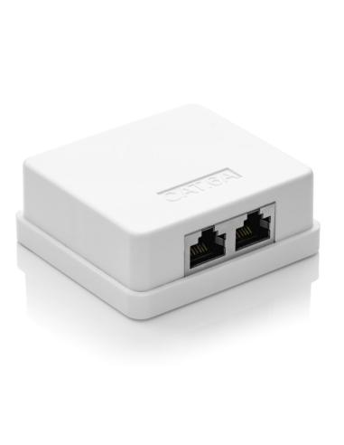 CAJA DE SUPERFICIE DELEYCON 2P RJ45 CAT 6 WHITE