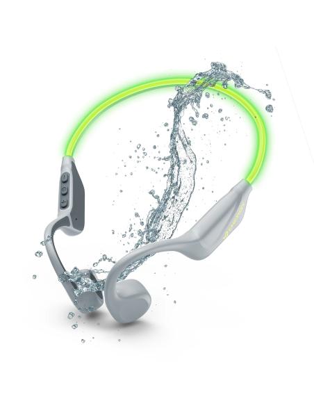 AURICULAR CONDUCCION OSEA + MIC ENERGY VIBEWAVE IPX5 BLUETOOTH LED MIST GREY