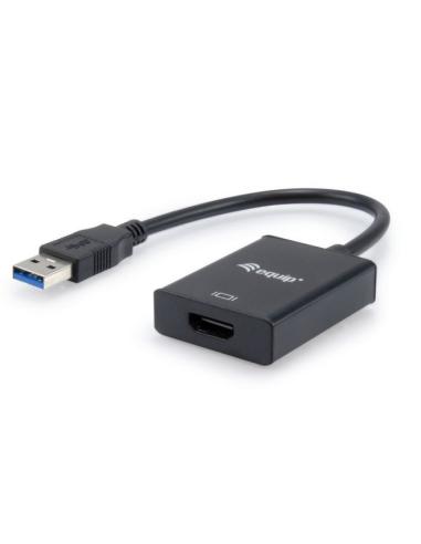 ADAPTADOR EQUIP USB 3.0 MACHO / HDMI HEMBRA BLACK
