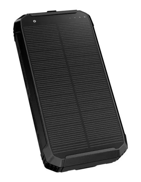 BATERIA EXTERNA UNIVERSAL PLATINET SOLAR 10.000MAH 2XUSB + USB-C LINTERNA BLACK
