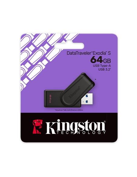 MEMORIA USB 3.2 64GB KINGSTON DTXS BLACK