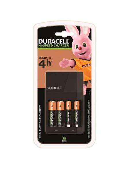 CARGADOR PILAS AA AAA DURACELL HIGH SPEED CHARGER + 2 PILAS AAA 800MAH + 2 PILAS AA 1300MAH