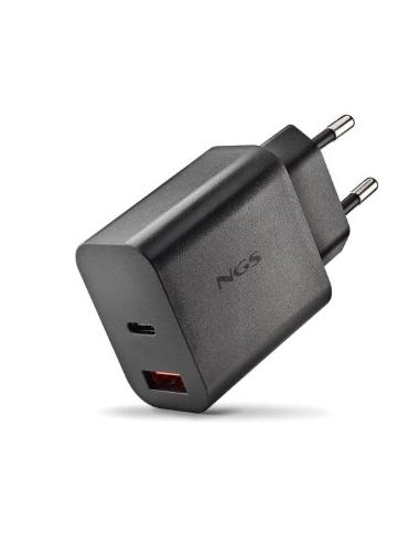 CARGADOR USB NGS ERA 30W GAN USB + USB-C BLACK