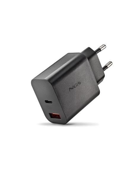CARGADOR USB NGS ERA 30W GAN USB + USB-C BLACK