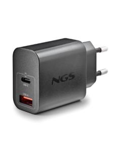 CARGADOR USB NGS ERA 20W GAN USB + USB-C BLACK