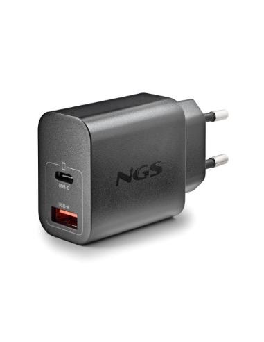 CARGADOR USB NGS ERA 20W GAN USB + USB-C BLACK