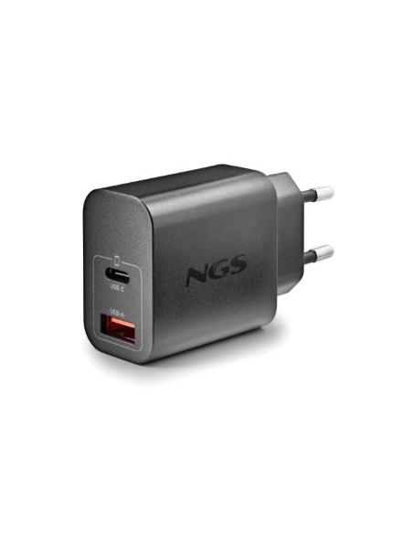 CARGADOR USB NGS ERA 20W GAN USB + USB-C BLACK