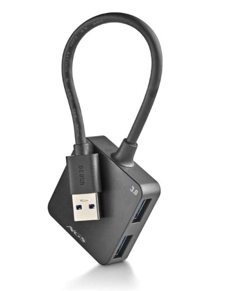 HUB NGS USB 4 PUERTOS TINY BLACK