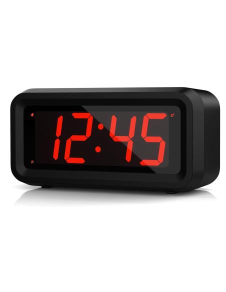 RELOJ DESPERTADOR DIGITAL BLACK / RED
