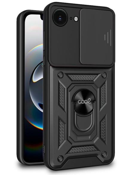 FUNDA MOVIL BACK COVER COOL HARD RING BLACK IPHONE 16E