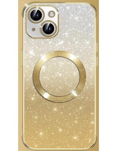 FUNDA MOVIL BACK COVER HT SILICONA GLITTER GOLD...