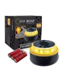 LUZ EMERGENCIAS V16 SOS ROAD CONNECTED DGT 3.0 BLACK