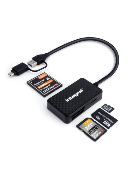 LECTOR MEMORIAS INTEGRAL 4 EN 1 COMPACK FLASH / SD / MS