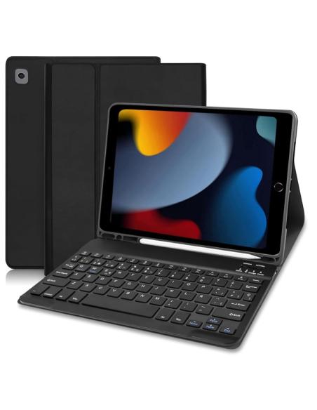 FUNDA TABLET HT FOLIO + TECLADO BLUETOOTH BLACK APPLE IPAD 10.2 (7ª 8ª 9ª GEN) / IPAD AIR 10.5 (3ª GEN)