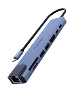 PUERTO REPLICADOR USB-C COOLBOX HDMI + RJ45 + 2XUSB 3.0 +...