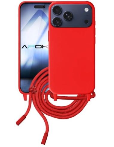 FUNDA MOVIL BACK COVER HT SILICONA RED + CORDON...
