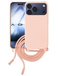 FUNDA MOVIL BACK COVER HT SILICONA PINK + CORDON BLACK...