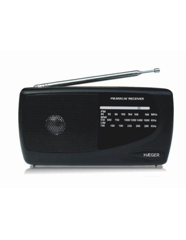RADIO HAEGER RADIO AM/FM JACK BLACK