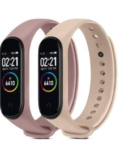CORREA HT PARA XIAOMI MI BAND 3 / 4 / 5 / 6 CREAM + PINK...