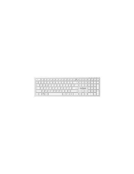 TECLADO NILOX WIRELESS NXKBW01B BLUETOOTH WHITE