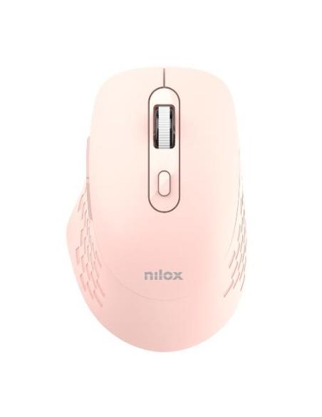MOUSE NILOX WIRELESS SILENT DUAL 1600DPI 6 BOTONES PINK