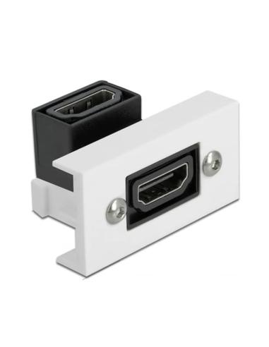 CAJA PARED DELOCK 1P HDMI HEMBRA ACODADO WHITE