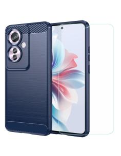 FUNDA MOVIL BACK COVER HT FIBRA CARBONO BLUE OPPO RENO...