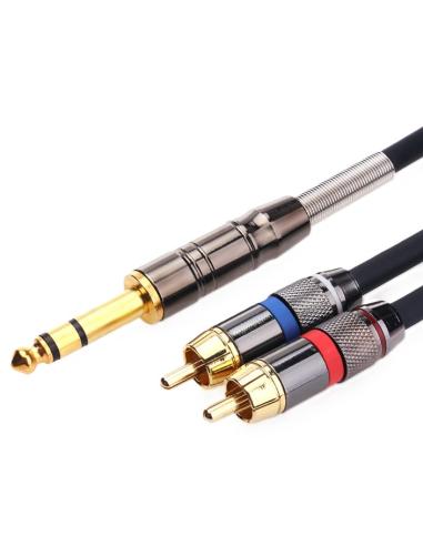 CABLE KABLEX AUDIO JACK 6.3MM MACHO / 2X RCA...