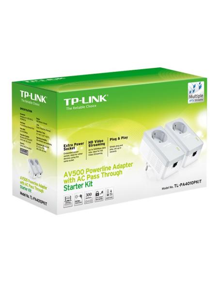 ADAPTADOR PLC TP-LINK HOMEPLUG POWERLINE 500MBPS NANO KIT 2U