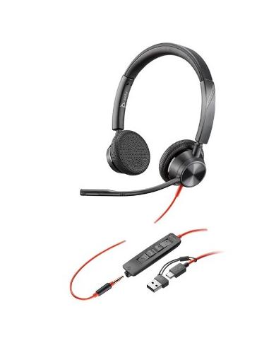 AURICULAR + MIC POLY BLACKWIRE 3325 BLACK JACK...