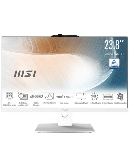 ORDENADOR ALL IN ONE MSI AM242P-2202EU CORE 7 150U 16GB 512GB SSD 23.8 IPS FREEDOS WHITE