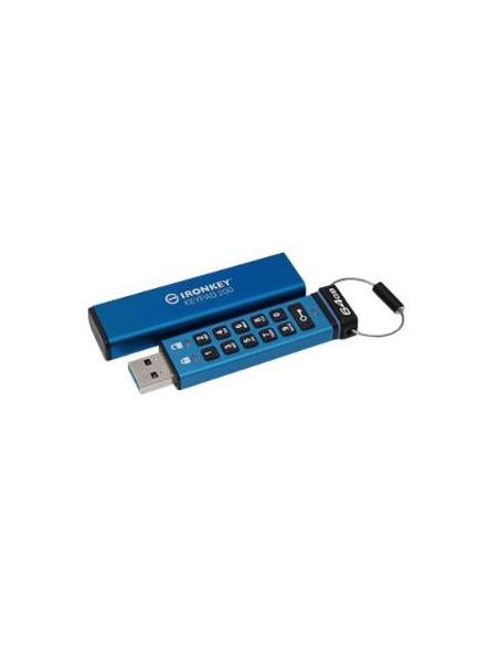 MEMORIA USB 3.2 64GB KINGSTON IRONKEY KEYPAD 200 CIFRADO BLUE