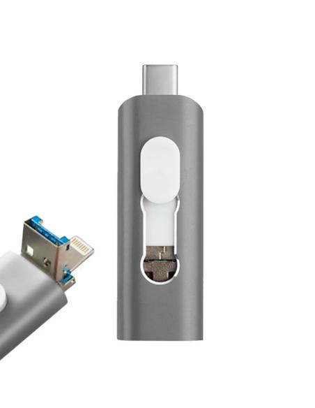 MEMORIA USB-C / LIGHTNING / USB 128GB COOL SILVER