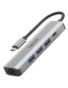 PUERTO REPLICADOR USB-C IGGUAL RJ45 + 3XUSB 3.0 + USB-C...