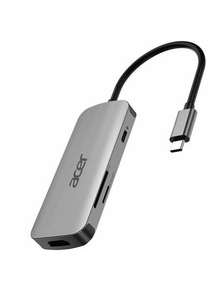 PUERTO REPLICADOR USB-C ACER 7 EN 1HDMI + 3XUSB 3.2 + USB-C + USB-C PD 100W + SD SILVER