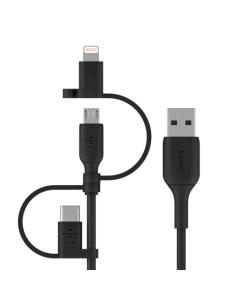 CABLE BELKIN USB MACHO / MICRO USB B MACHO + LIGHTNING +...
